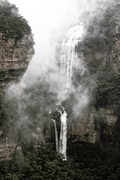 BKW111 Wentworth Falls in Mist, Blue Mountains National Park NSW